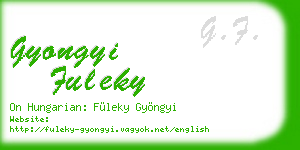 gyongyi fuleky business card