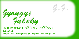 gyongyi fuleky business card